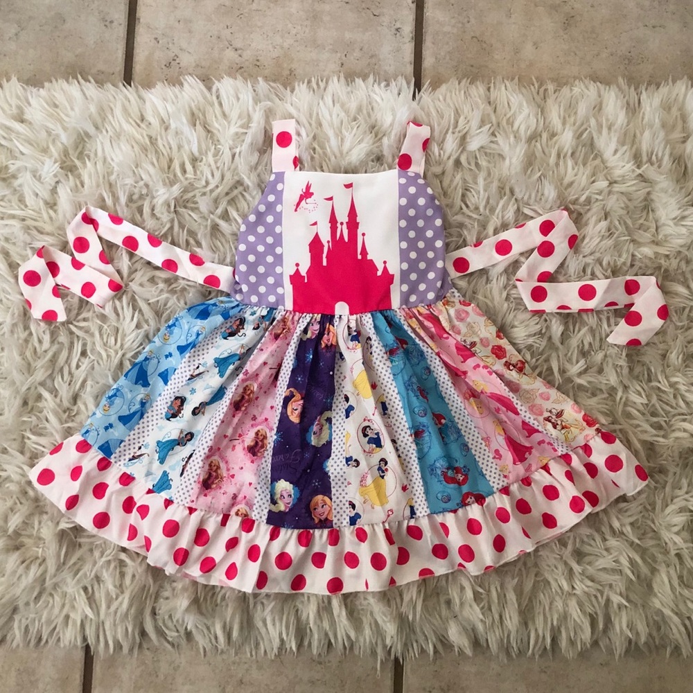 NWT Girls Disney Princess Castle Twirl Dress - Picture 2 of 8
